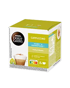 Nescaf&eacute; Cappuccino Skinny & Unsweetened paquete de c&aacute;psulas de Dolce Gusto
