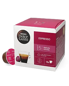 Nescaf&eacute; Espresso package and capsule for Dolce Gusto