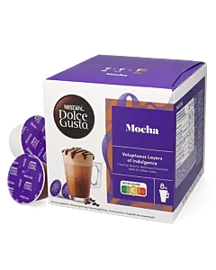 Nescaf&eacute; Mocha package and capsule for Dolce Gusto