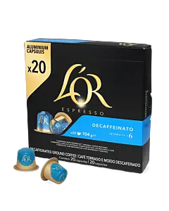 L'OR Decaffeinato XL paquete de c&aacute;psulas de Nespresso

