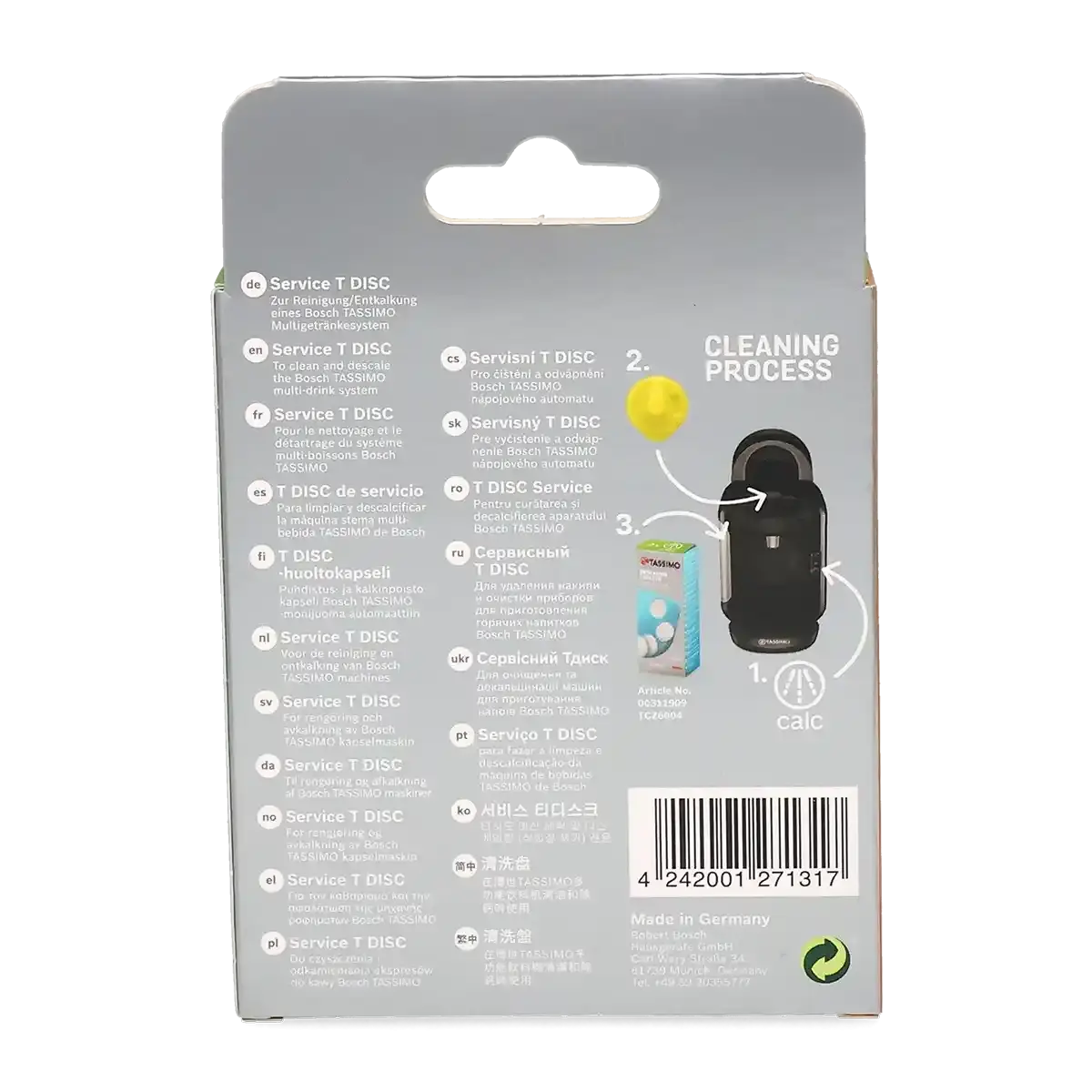 Tassimo\u0020Amarillo\u0020Service\u0020T\u002Ddisc