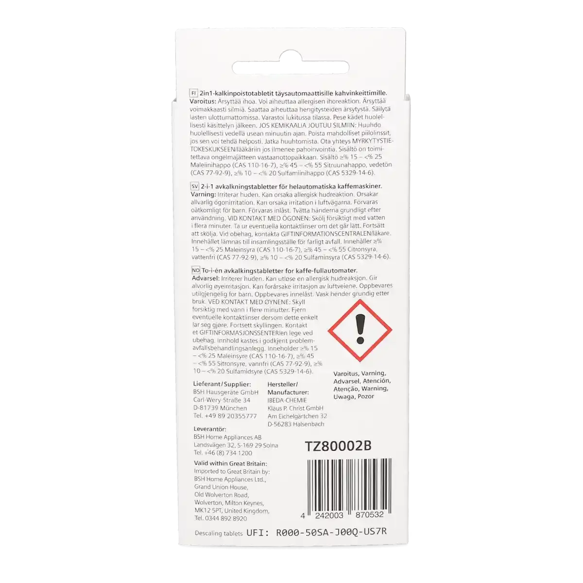 Siemens\u0020Pastillas\u0020descalcificantes\u0020TZ80002B
