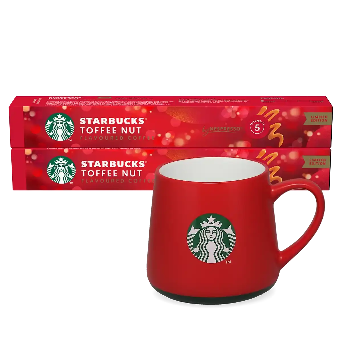 Pack Toffee Nut + taza roja