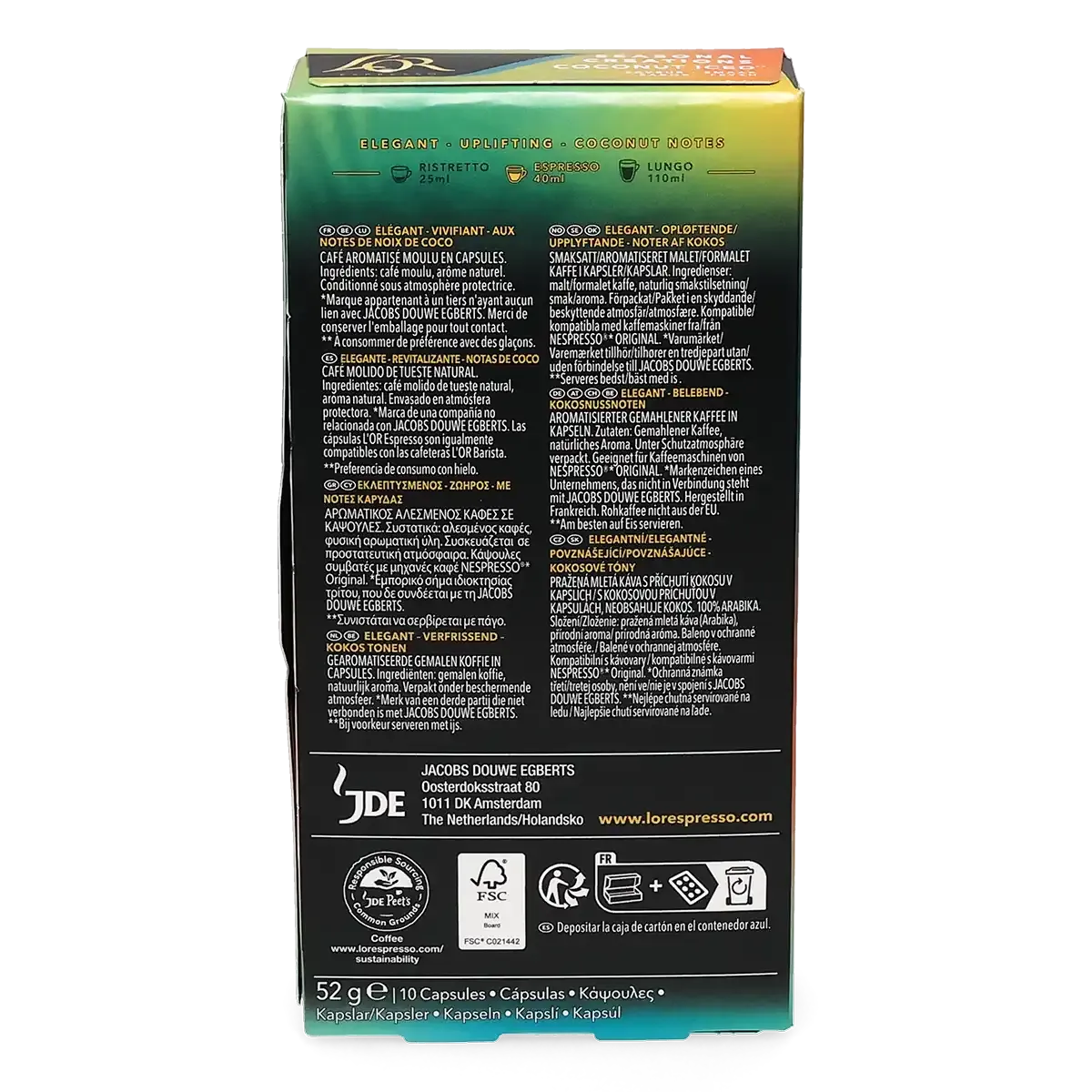 L'OR | Coco - 10 cápsulas para Nespresso®