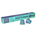 Black Coffee Roasters Ristretto Honduras package and capsule for Nespresso
